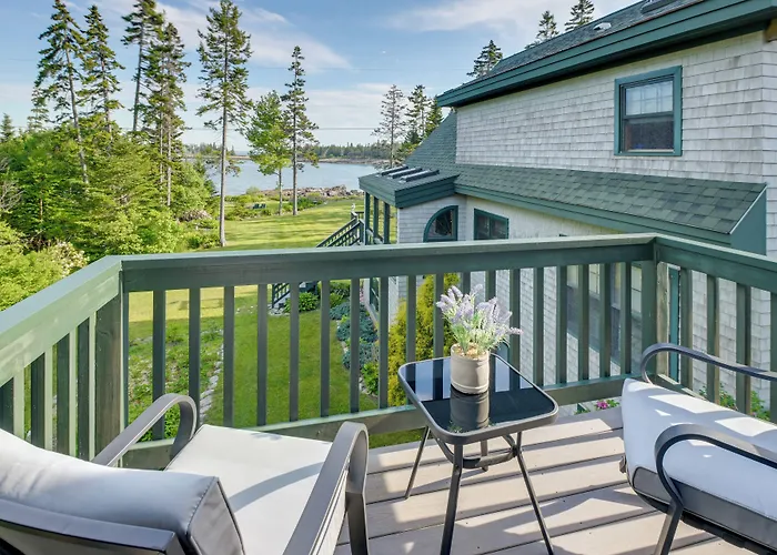 Waterfront Prospect Harbor Cottage: Yard, Fire Pit